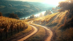 秋日葡萄园小径