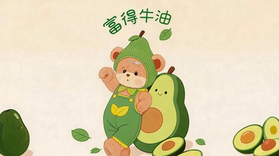 牛油果小熊