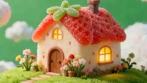 护眼绿景小屋带鱼屏