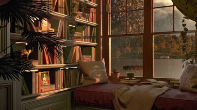 舒适的午后细雨绵绵