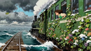 海上列车与少女的奇幻漂流之旅