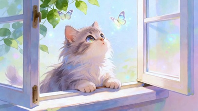 窗台的猫咪
