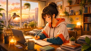 学习的女孩