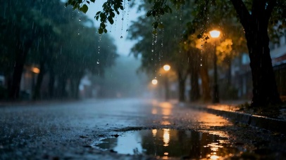 夜晚雨滴