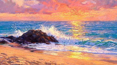 护眼海景