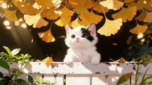隐形白墙小猫