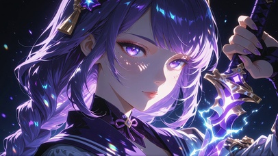 紫发少女