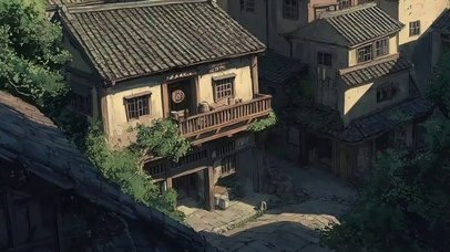 古城小镇唯美建筑街道