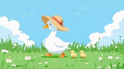 小鸭的春日散步