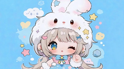 兔耳萌妹