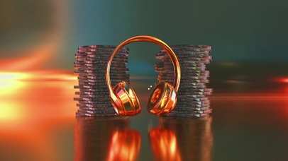 4K炫金版未来派音乐耳机