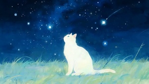 星空下猫咪