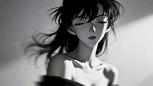 光影黑白色调小兰