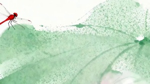 夏天荷花带鱼屏
