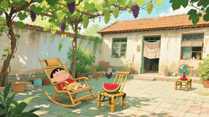 蜡笔小新的治愈庭院小憩