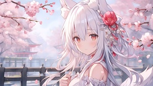 粉色治愈少女