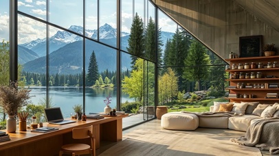 雪山阳光湖景居