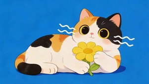 可爱小花猫