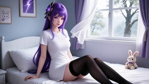 紫发美女