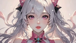 粉纱间猫耳少女