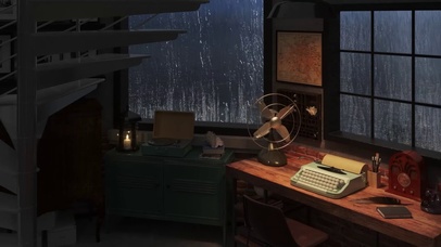 暴风雨夜晚海上灯塔