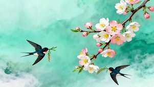 春燕衔枝