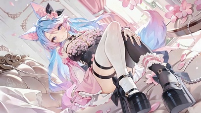 粉毛少女
