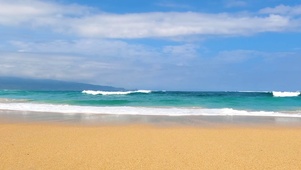 热带海滩海浪