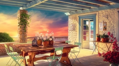 治愈晚霞海景房