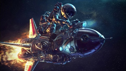 太空旅行的宇航员