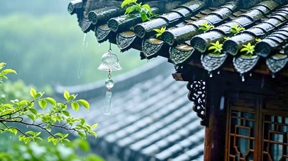 治愈风铃小雨4K