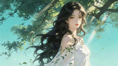 阳光下女孩