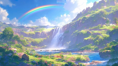 蓝天阳光高山流水