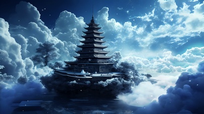 高耸入云的云宫塔