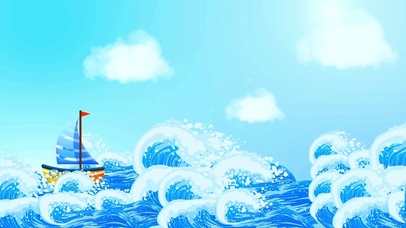 4K唯美卡通大海