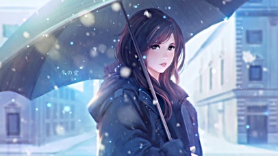 冬天街道女孩
