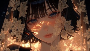 浪漫头纱少女