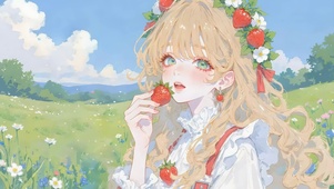 可爱草莓女孩