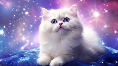 梦幻星空小猫咪
