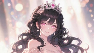 浪漫粉色皇冠美女