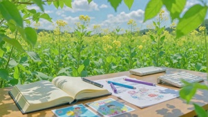 春日花间学习书桌
