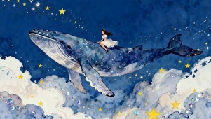 梦幻鲸鱼与女孩