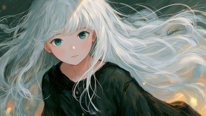 白发二次元女孩