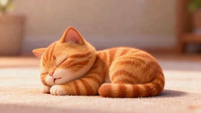 治愈系熟睡橘猫