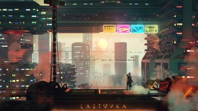 赛博朋克城市风光