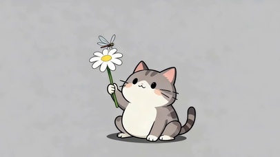 猫咪送你一朵小花