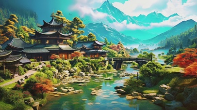 大气磅礴唯美古风建筑