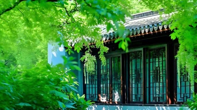 护眼治愈庭院4K