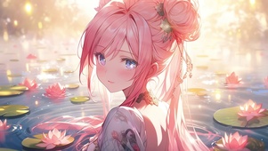 荷塘少女