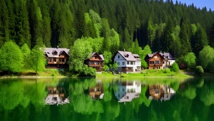 自然小屋风景